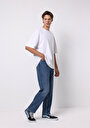 thumb-Loose Straight Fit   Erkek İndigo Jean Pantolon