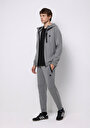 thumb-Regular Fit Orta Bel Düz Erkek Antrasit Eşofman Altı