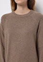thumb-Regular Fit Yuvarlak Yaka Düz Kadın Kahverengi Kazak