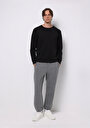 thumb-Loose Fit Orta Bel Düz Erkek Antrasit Eşofman Altı
