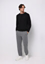 thumb-Loose Fit Orta Bel Düz Erkek Antrasit Eşofman Altı