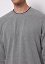 thumb-Regular Fit Yuvarlak Yaka Düz Erkek Gri Uzun Kol Tişört