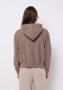 thumb-Regular Fit Kapüşonlu Düz Kadın  Sweatshirt