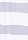 thumb-Regular Fit Yuvarlak Yaka Pamuklu Çizgili Cepsiz Erkek Gri Kısa Kol Tişört