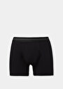 thumb-Modern Fit Baskılı Erkek Siyah Boxer