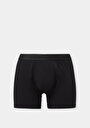 thumb-Modern Fit Düz Erkek Siyah Boxer