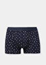 thumb-Modern Fit Baskılı Erkek Lacivert Boxer