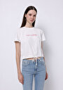 thumb-Regular Fit   Kadın Beyaz Kısa Kol Tişört