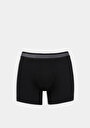 thumb-Modern Fit Düz Erkek Siyah Boxer