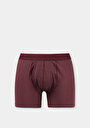 thumb-Modern Fit Baskılı Erkek Bordo Boxer