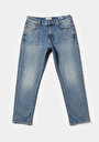 thumb-Loose Tapered Fit   Erkek İndigo Jean Pantolon
