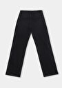 thumb-Straight Fit Orta Bel Tam Boy Paça Kadın Siyah Jean Pantolon
