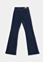 thumb-Regular Fit Orta Bel Bootcut Kadın Koyu İndigo Jean Pantolon