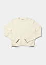 thumb-Regular Fit Yuvarlak Yaka Düz Kadın Ekru Kazak
