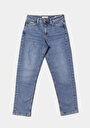 thumb-Mom Fit   Kadın İndigo Jean Pantolon