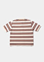 thumb-Regular Fit Polo Yaka Çizgili Kadın Çok Renkli Kısa Kol Tişört
