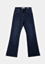 thumb-Regular Fit Orta Bel Bootcut Kadın Lacivert Jean Pantolon