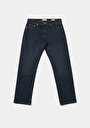 thumb-Regular Fit Orta Bel Düz Paça Erkek Koyu İndigo Jean Pantolon