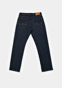 thumb-Regular Fit Orta Bel Düz Paça Erkek Koyu İndigo Jean Pantolon