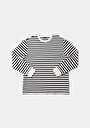 thumb-Comfort Fit Yuvarlak Yaka Çizgili Erkek Siyah Uzun Kol Tişört