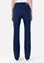 thumb-Regular Fit Orta Bel Slim Straight Leg Kadın İndigo Jean Pantolon