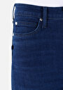 thumb-Regular Fit Orta Bel Slim Straight Leg Kadın İndigo Jean Pantolon