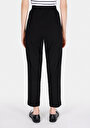 thumb-Regular Fit Yüksel Bel Düz Paça Kadın Siyah  Pantolon
