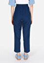 thumb-Regular Fit Yüksel Bel Düz Paça Kadın İndigo  Pantolon
