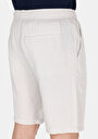 thumb-Regular Fit Orta Bel Düz Erkek Taş Şort