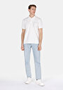 thumb-Regular Fit Polo Yaka Düz Erkek Beyaz Kısa Kol Tişört