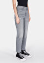 thumb-Boyfriend Fit   Kadın Grey Denim Jean Pantolon