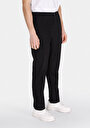 thumb-Regular Fit Orta Bel Düz Paça Erkek Siyah  Pantolon
