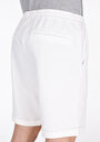 thumb-Regular Fit Orta Bel Düz Erkek Beyaz Şort
