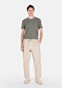 thumb-Relax Fit Orta Bel Bol Paça Erkek Bej  Pantolon