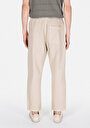 thumb-Relax Fit Orta Bel Bol Paça Erkek Bej  Pantolon