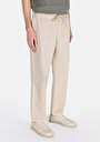 thumb-Relax Fit Orta Bel Bol Paça Erkek Bej  Pantolon