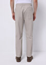 thumb-Comfort Fit Orta Bel Uzun Paça Erkek Bej  Pantolon