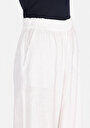 thumb-Regular Fit Yüksel Bel Geniş Paça Kadın Beyaz  Pantolon