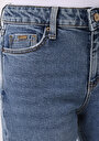 thumb-Mom Fit   Kadın İndigo Jean Pantolon