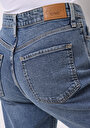 thumb-Mom Fit   Kadın İndigo Jean Pantolon
