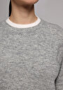 thumb-Regular Fit Yuvarlak Yaka Düz Kadın Gri Kazak