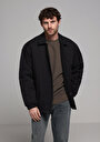 thumb-Oversize Fit     Erkek Siyah Mont