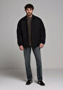 thumb-Oversize Fit     Erkek Siyah Mont