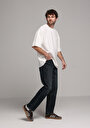 thumb-Loose Straight Fit   Erkek Koyu İndigo Jean Pantolon