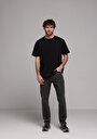 thumb-Loose Tapered Fit   Erkek Siyah Jean Pantolon