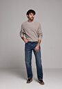 thumb-Loose Straight Fit   Erkek İndigo Jean Pantolon