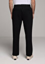 thumb-Regular Fit Orta Bel Düz Paça Erkek Siyah  Pantolon