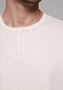 thumb-Regular Fit Düğmeli Yaka Düz Erkek Bej Uzun Kol Tişört