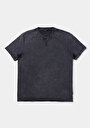 thumb-Comfort Fit Yuvarlak Yaka Düz Erkek Antrasit Kısa Kol Tişört