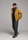 thumb-Regular Fit     Erkek Sari Yağmurluk